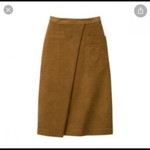 NWT Brown Corduroy Muji Skirt